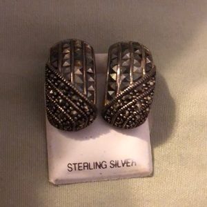 Silver clip on earrings
